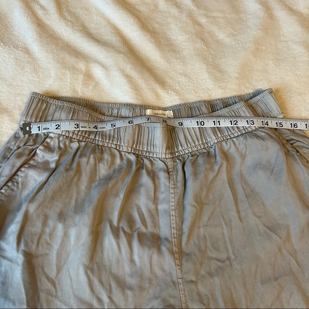 C&C California 100% Lyocell Gray Wide Leg High Rise Pants Elastic Waist Pockets - Picture 4 of 7